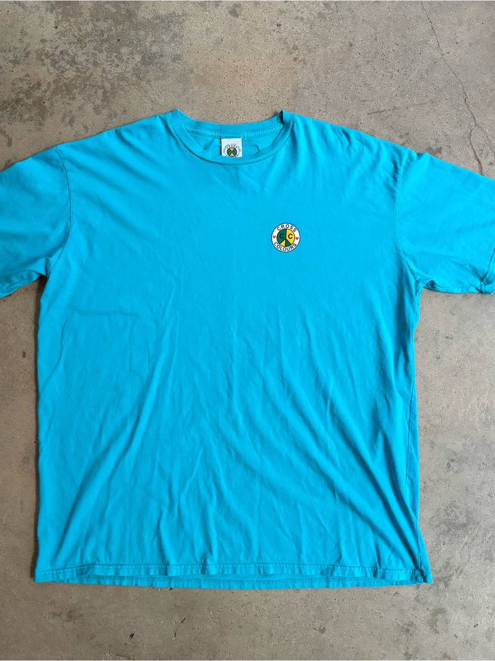 Cross Colours T-Shirt Men's Size XL Made in Mexico Logo Shirt Missing Person Tag
